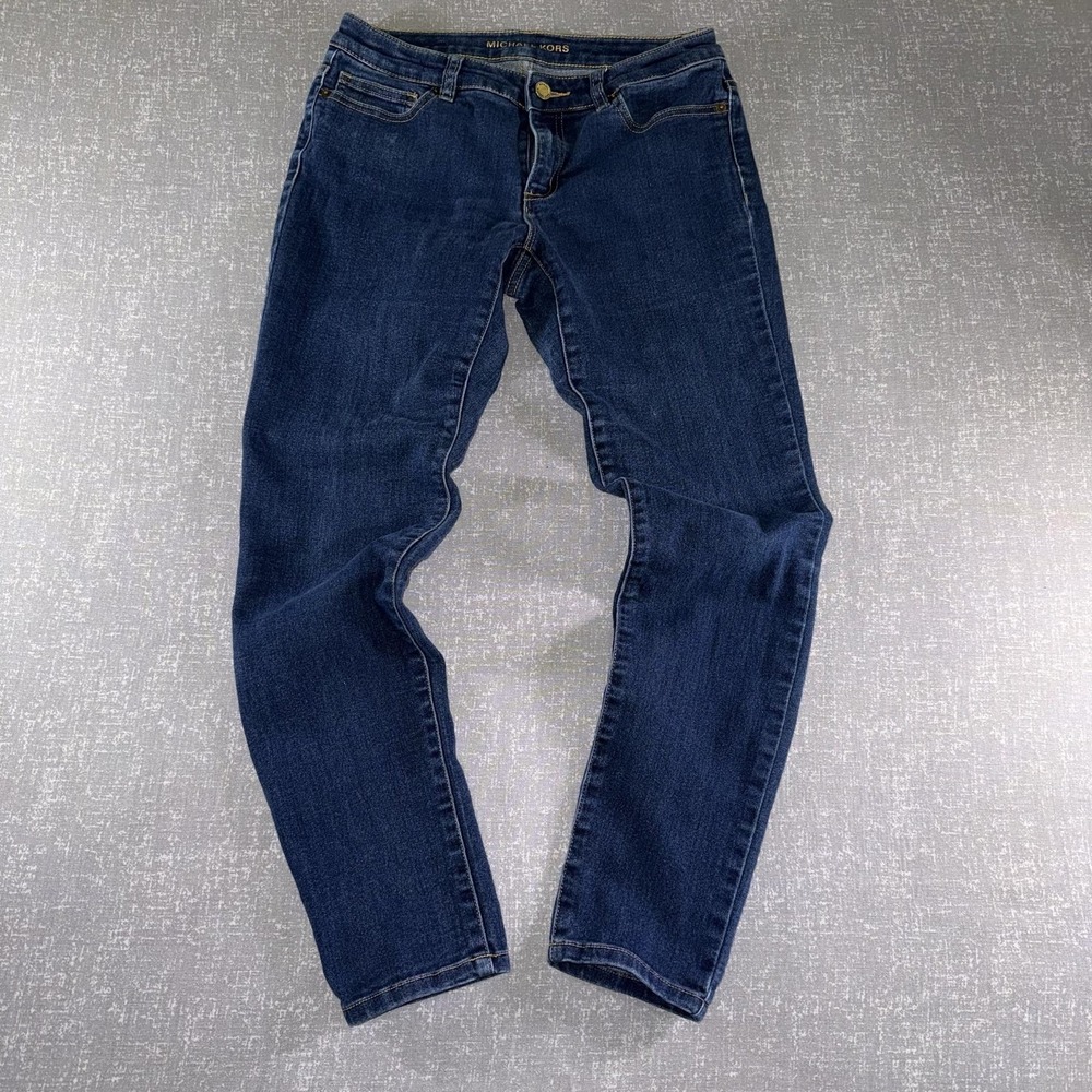Michael Kors Jeans Womens 4 Blue Medium Wash Mid Rise Skinny Stretch Denim Pants